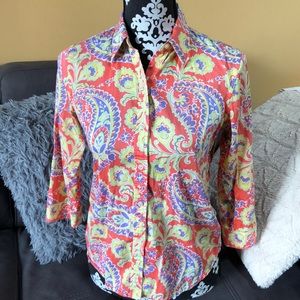 LAUREN RALPH LAUREN Colorful ButtonDown Shirt PS